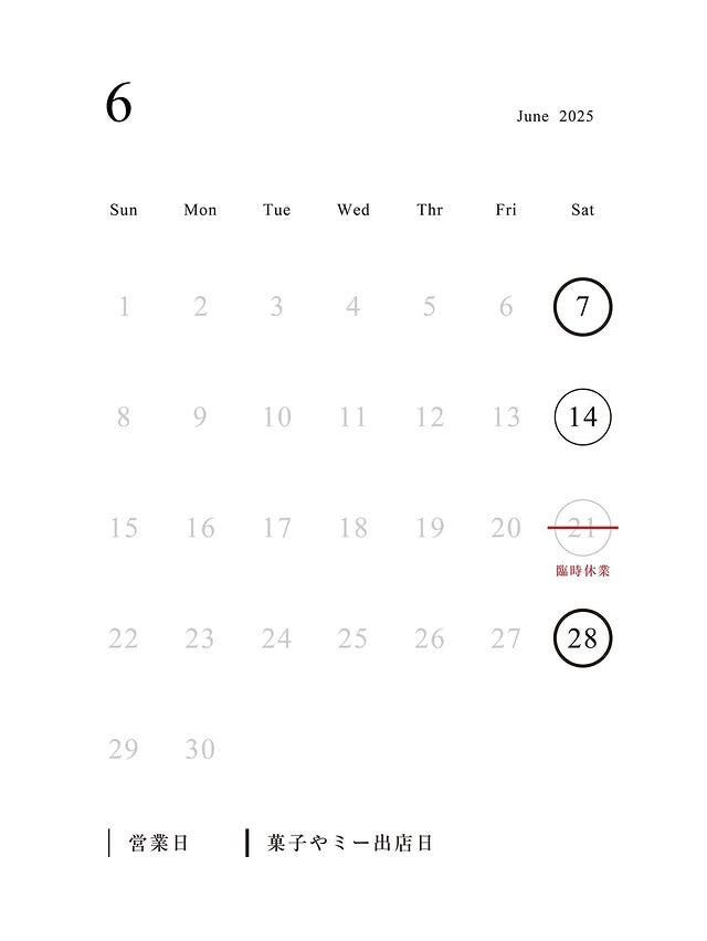 点々Popup Store 6月のオープン日のご案内